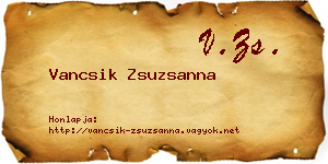 Vancsik Zsuzsanna névjegykártya